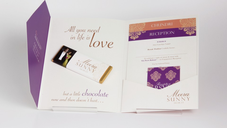 Invitation with Personalised Chocolate