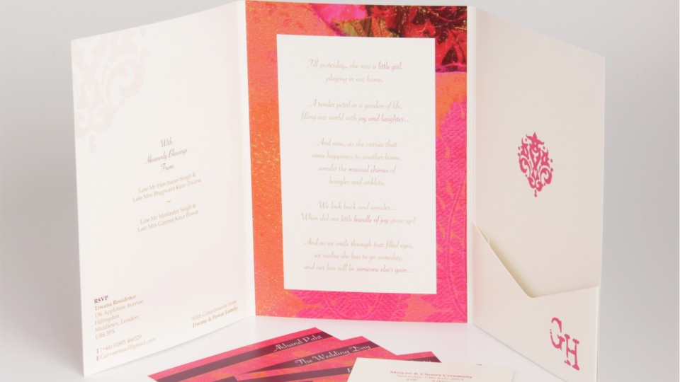 Large Tri-fold Invitation with Pocket
